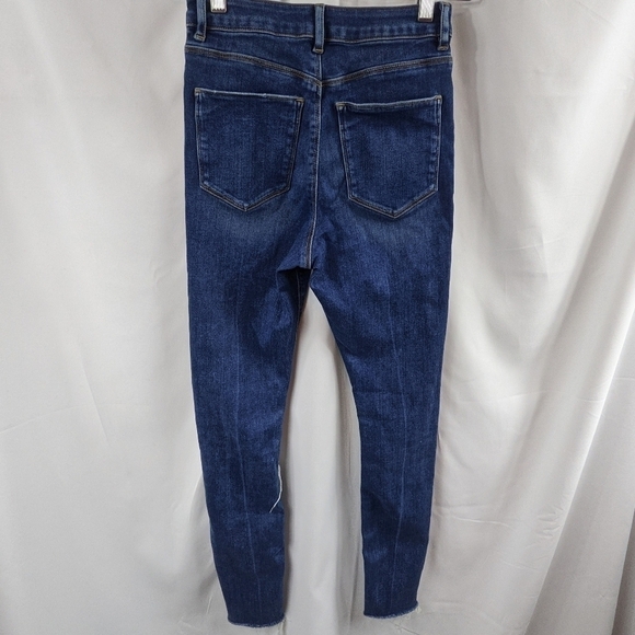 Asos Denim Destroyed Cropped Skinny Jeans Sz 26 - Picture 5 of 9